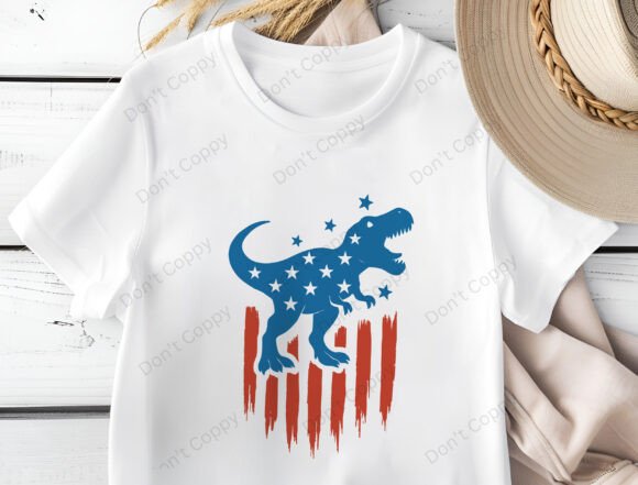Download Patriotic Dinosaur USA Flag Png, 4th of - Premium Resources