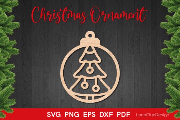 Download Round Christmas Tree Ornament SVG - Tree ornament svg Collection