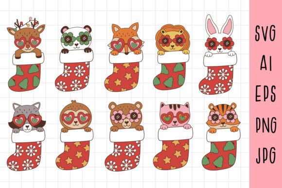 Download Animal in the Sock Clipart, Christmas - Premium Resources