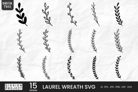 Download Laurel Wreath SVG | 15 Variations - Wreath svg Collection