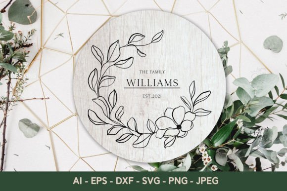 Download Family Monogram Svg Flower Wreath SVG - Wreath svg Collection