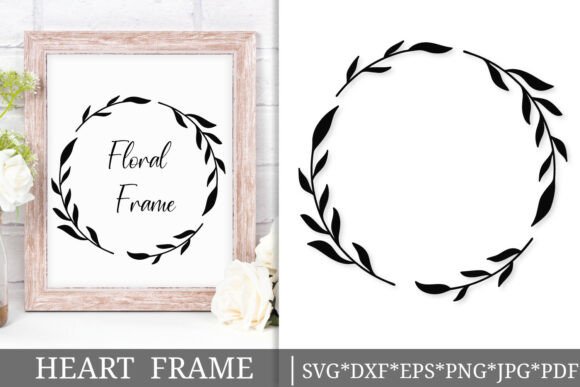 Download Bold Floral Wreath SVG | Leafy Circle - Wreath svg Collection