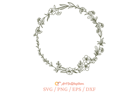 Download Wreath Svg, Circle Frame Monogram Svg - Wreath svg Collection