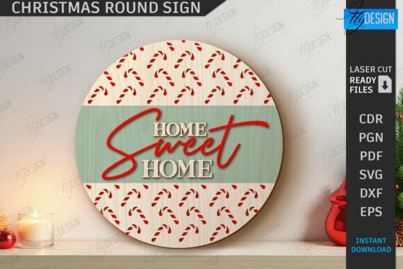 Download Christmas Round Sign Laser Cut | Winter - Christmas round sign laser cut Collection