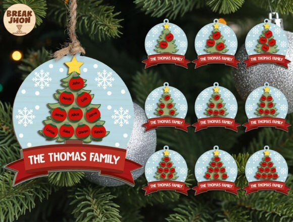 Download Family Name Christmas Tree Ornament Svg - Tree ornament svg Collection