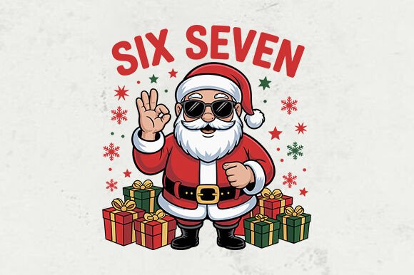Download Christmas Six Seven Funny Santa PNG - Christmas six seven Collection